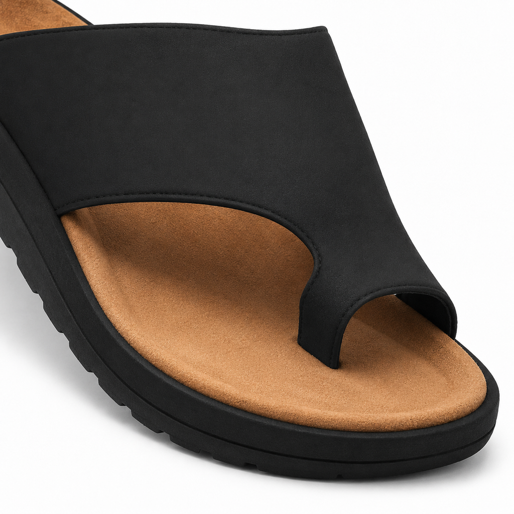 Premium Orthopedic Bunion Corrector Sandals for Women with Arch Support and PU Leather