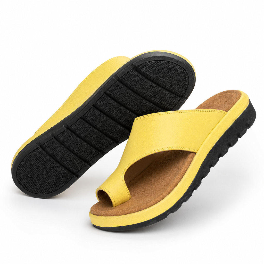 Premium Orthopedic Bunion Corrector Sandals for Women with Arch Support and PU Leather