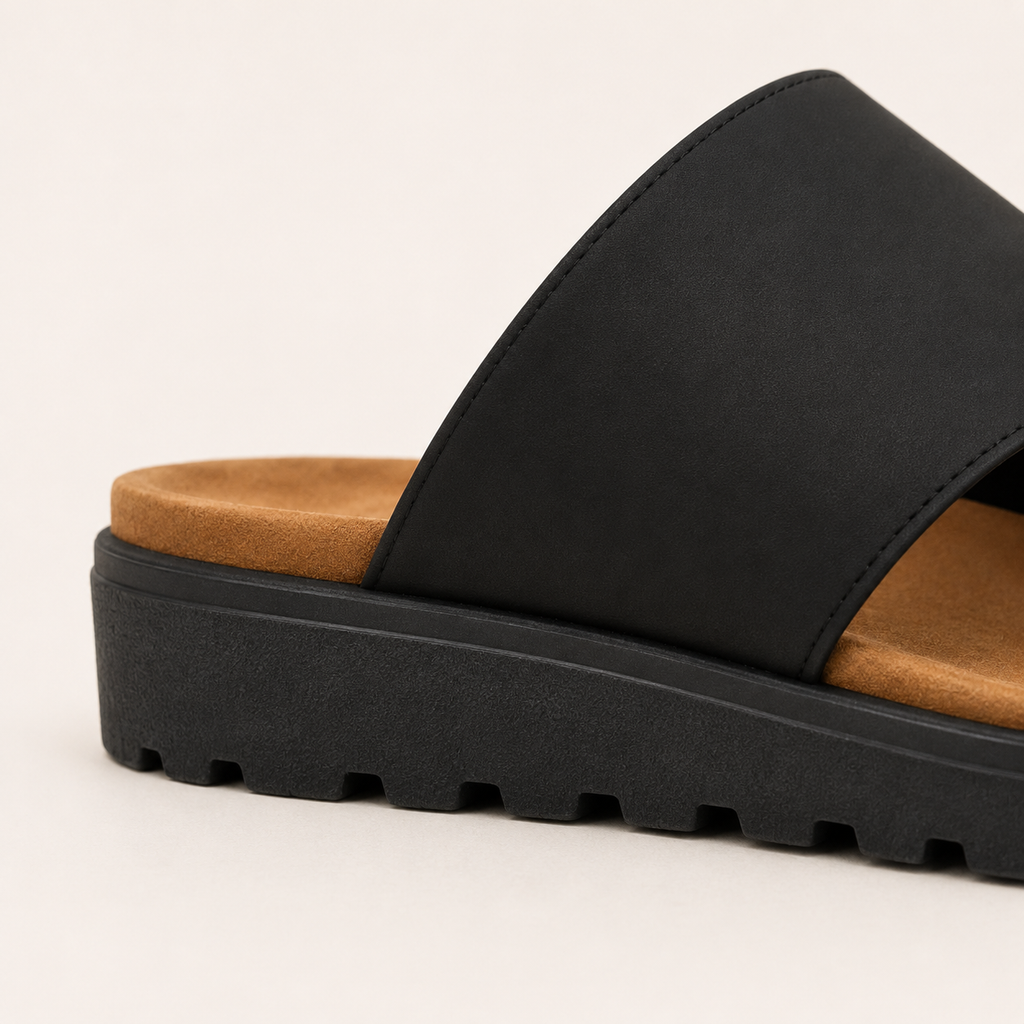 Ortopediska sandaler för hallux valgus-korrigering för kvinnor med hålfotsstöd och PU-läder