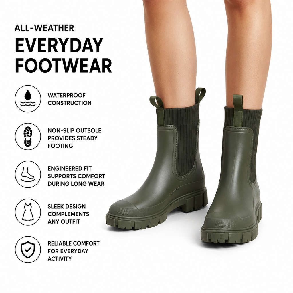Botines ortopédicos impermeables para mujer – Protección contra el agua y tracción antideslizante