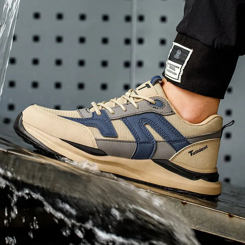 Men's Steel Toe Safety Shoes Lightweight Puncture-Proof Breathable Work Sneakers