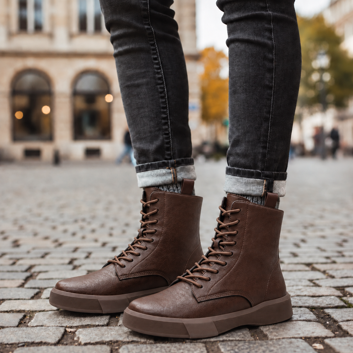 DRKANOL Women Genuine Leather Short Boots Retro Handmade Winter Warm Flats Ankle Boots