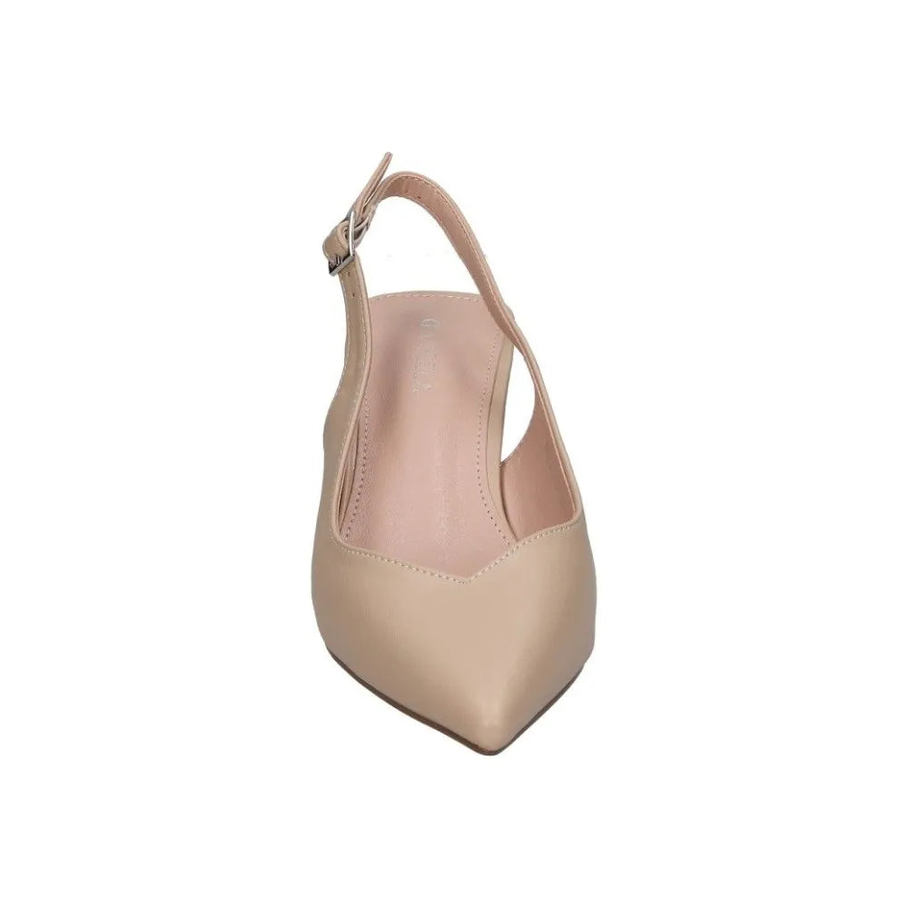 Komfortable slingback-pumps til kvinder – spændelukning, mellemhøj blokhæl