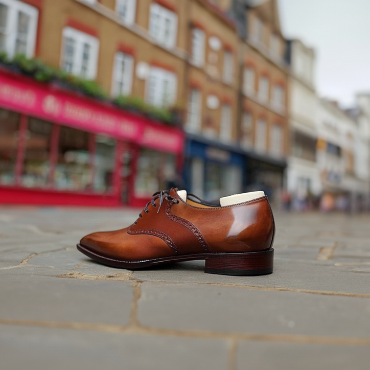 Chaussures Oxford Brogue en cuir pour homme, classiques, à lacets, formelles