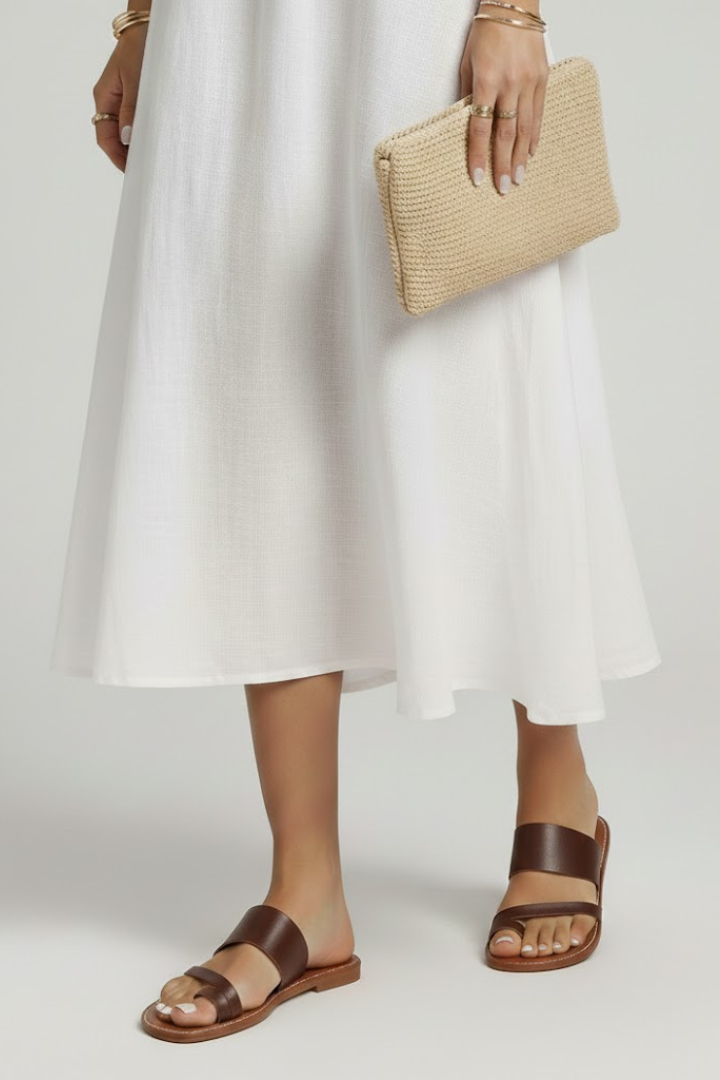Women's Slip-On Sandals Refined Buckle Strap Detail