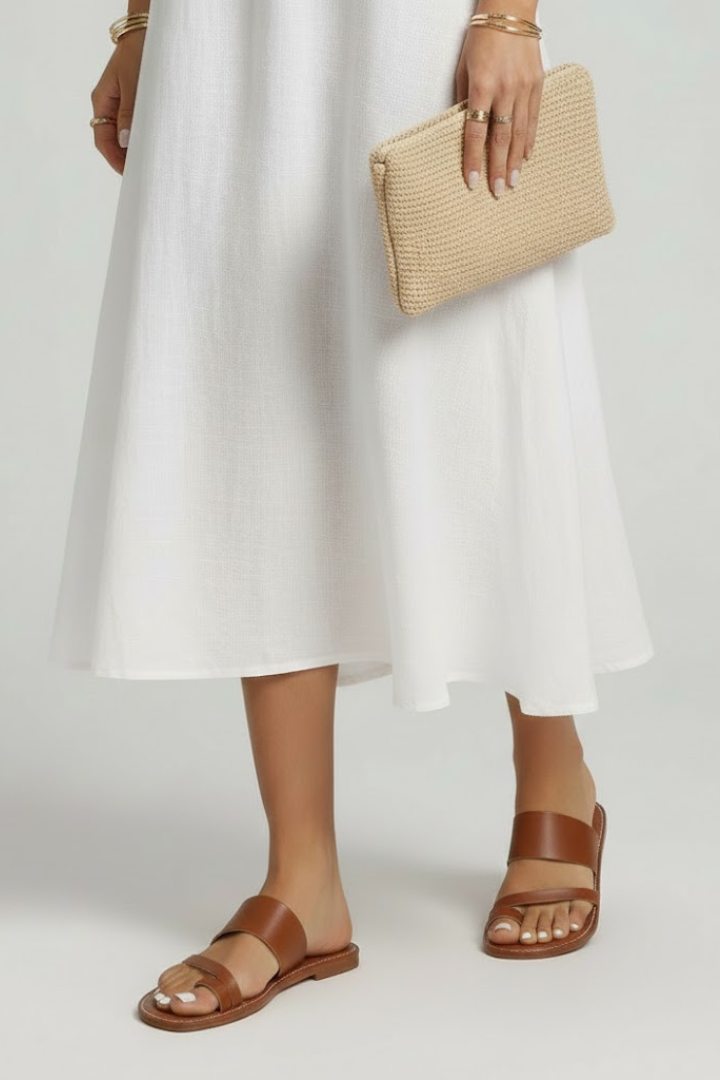 Women's Slip-On Sandals Refined Buckle Strap Detail