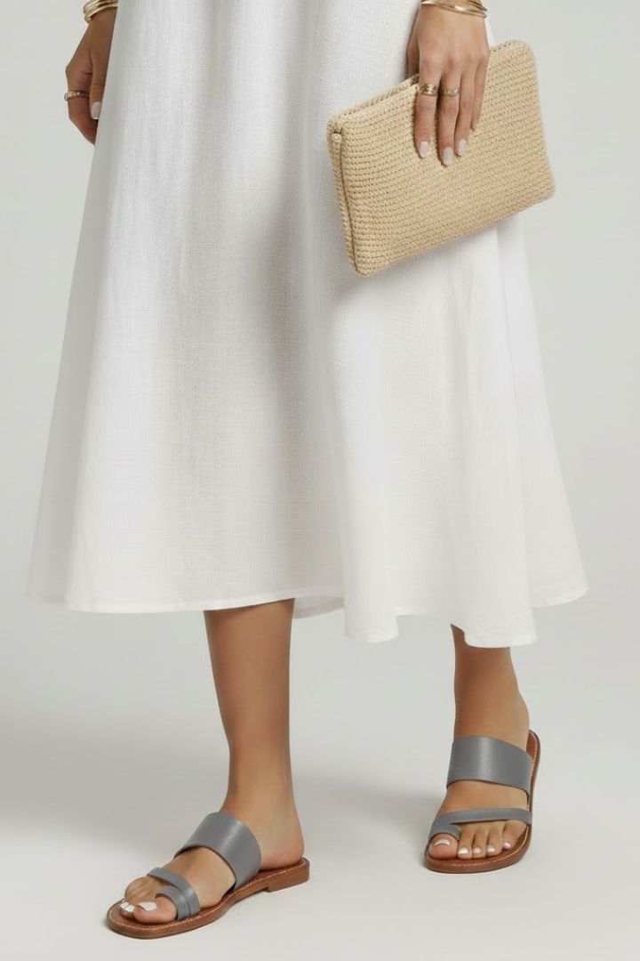 Women's Slip-On Sandals Refined Buckle Strap Detail