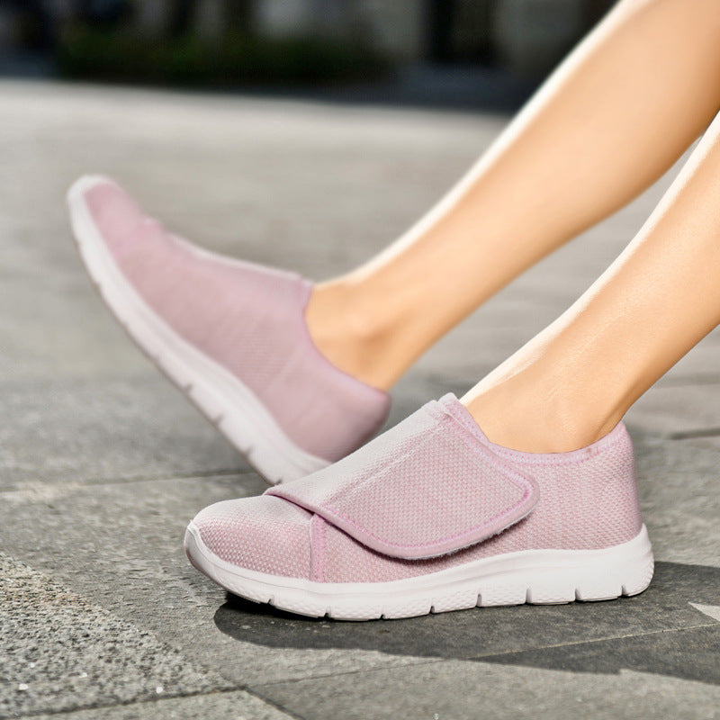 Chaussures orthopédiques de marche pour diabétiques femmes avec largeur large et bride réglable