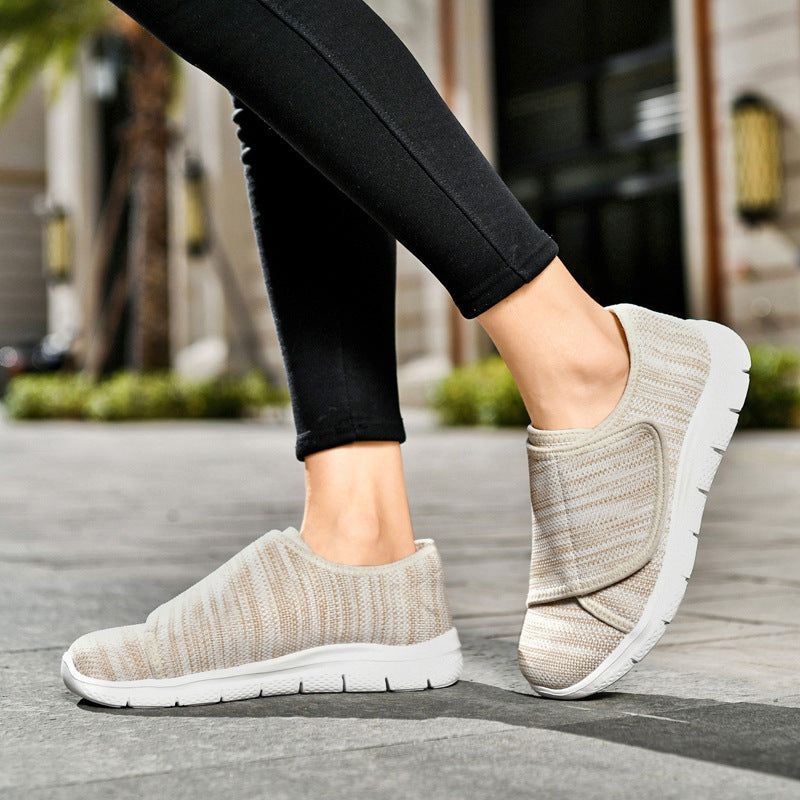 Chaussures orthopédiques de marche pour diabétiques femmes avec largeur large et bride réglable
