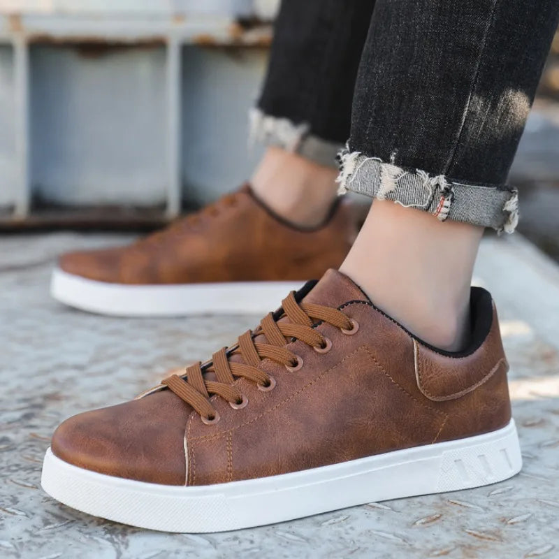 Adidași confortabili pentru bărbați din pânză – branț căptușit, design cu talpă exterioară din cauciuc durabil
