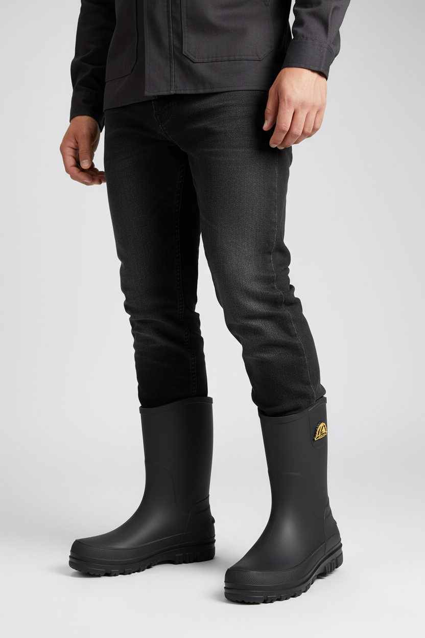 Men's Non-Slip Waterproof Rain Boots – Lightweight Comfort, Mid-Calf Protection