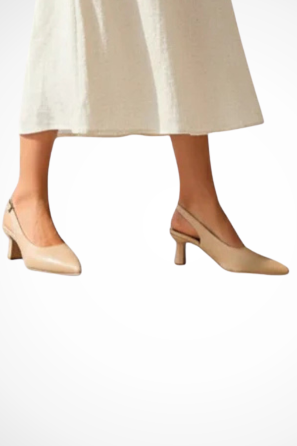 Chaussures habillées pour femmes à talons kitten bas évasés, bouts pointus et bride arrière