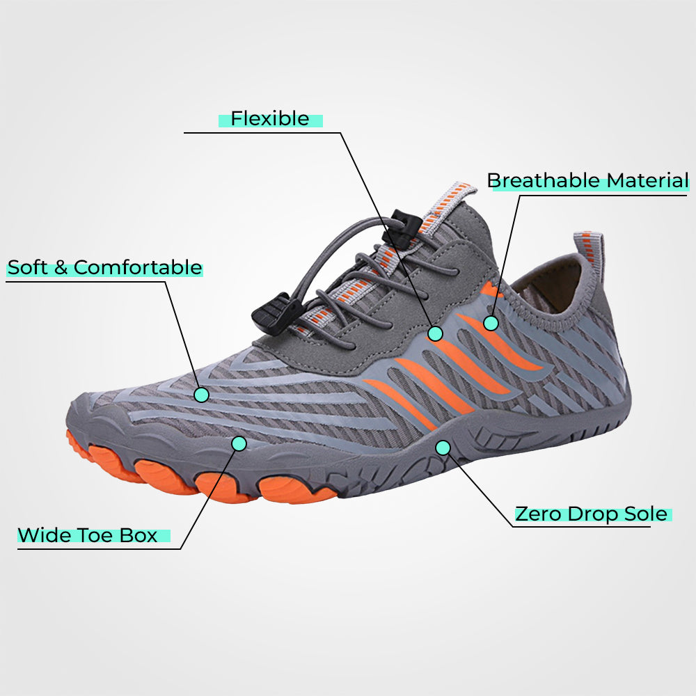 Unisex barfotaskor halkfria minimalistiska trailsneakers