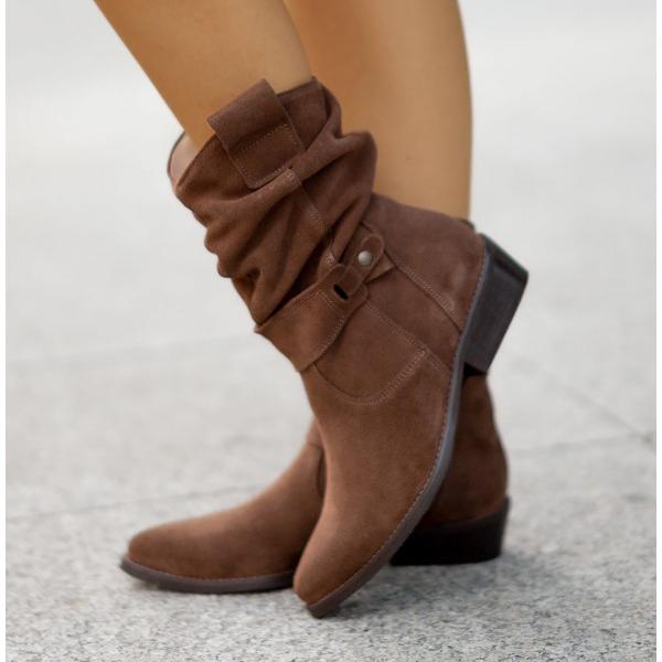Women's Orthopedic Slouch Ankle Boots – Cushioned Support, Side Zip