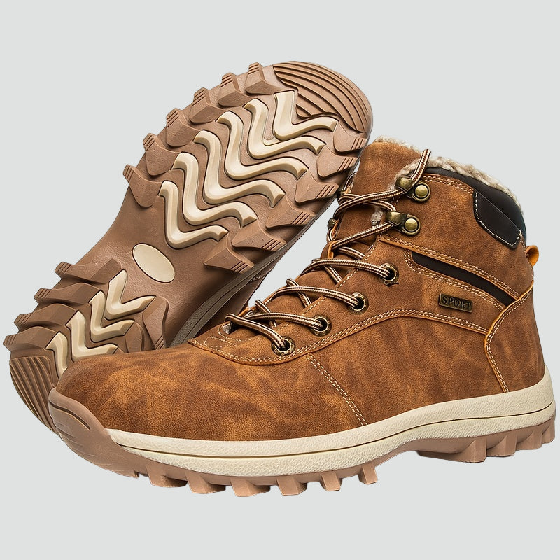 Chaussures de randonnée chaudes et antidérapantes pour homme – fermeture à lacets, finition durable