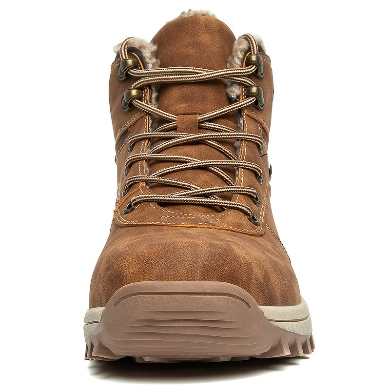 Chaussures de randonnée chaudes et antidérapantes pour homme – fermeture à lacets, finition durable