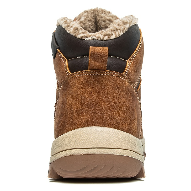 Chaussures de randonnée chaudes et antidérapantes pour homme – fermeture à lacets, finition durable