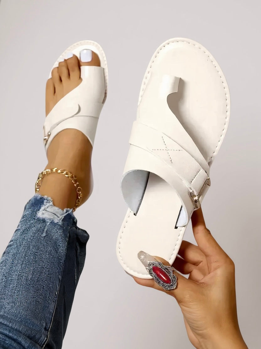 Women's Slide Sandals Crisscross Straps Lightweight Sole