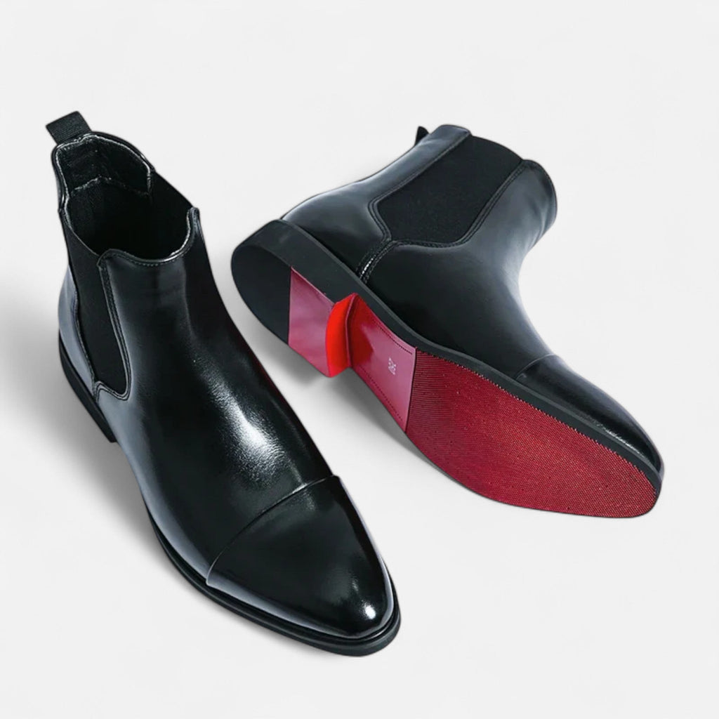 Stivaletti Chelsea da uomo in pelle premium confortevole - Supporto alla caviglia, design con suola robusta