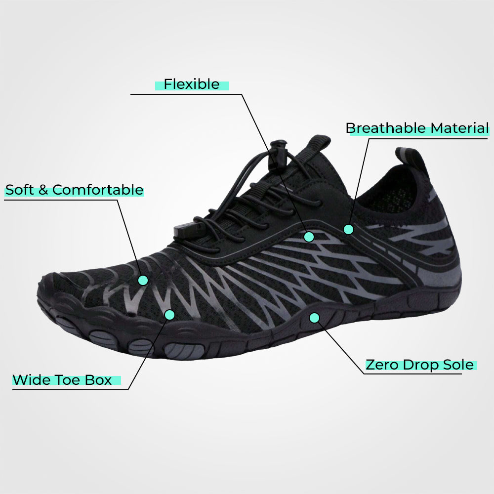 Unisex barfotaskor halkfria minimalistiska trailsneakers