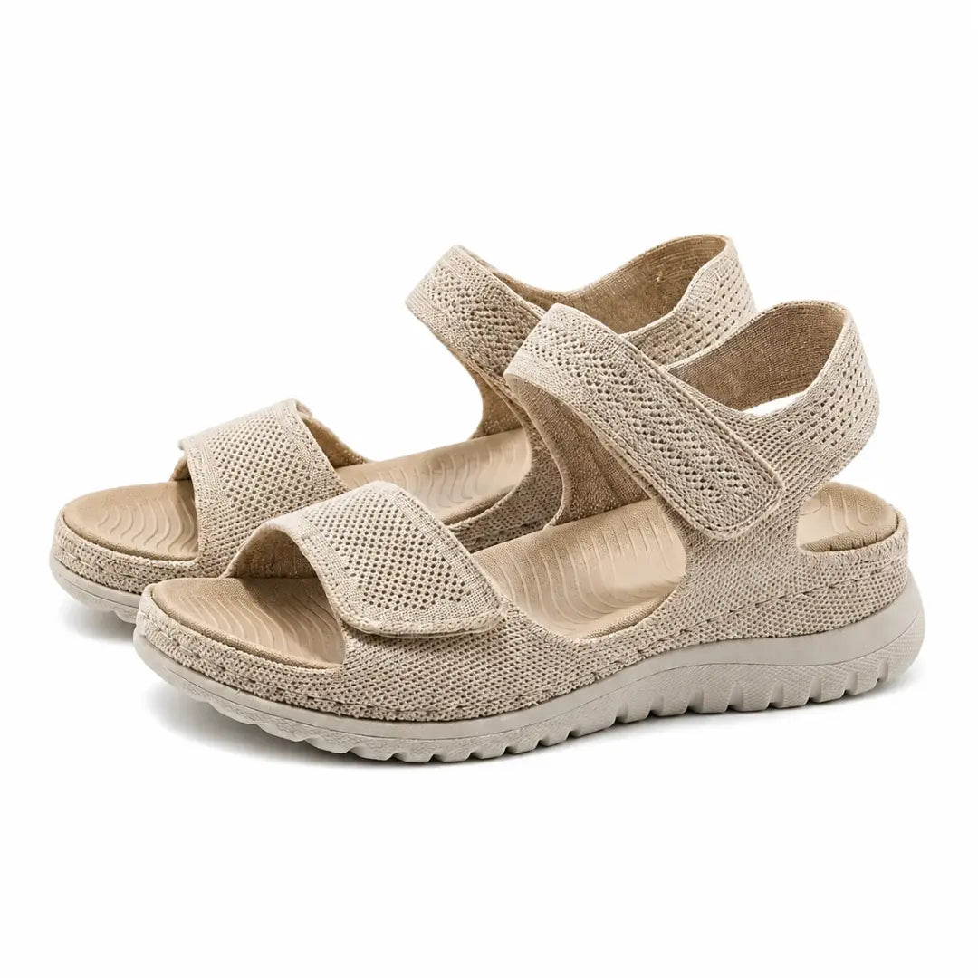 Sandales orthopédiques pour femmes à double bride en maille