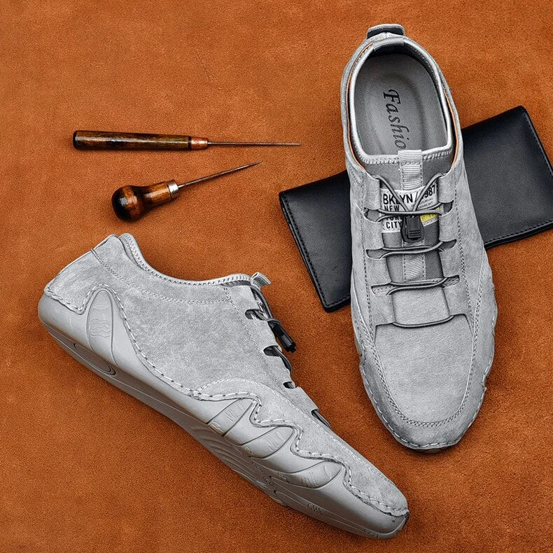 Men's Loafers Suede Leather Slip-On Casual Shoes