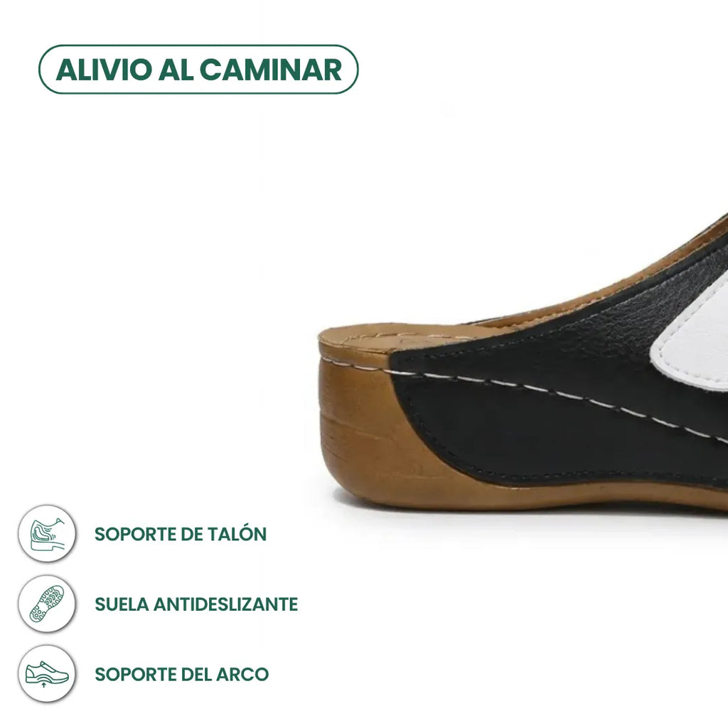 Sandalias ortopédicas de cuña para mujer con correa ajustable tipo mule