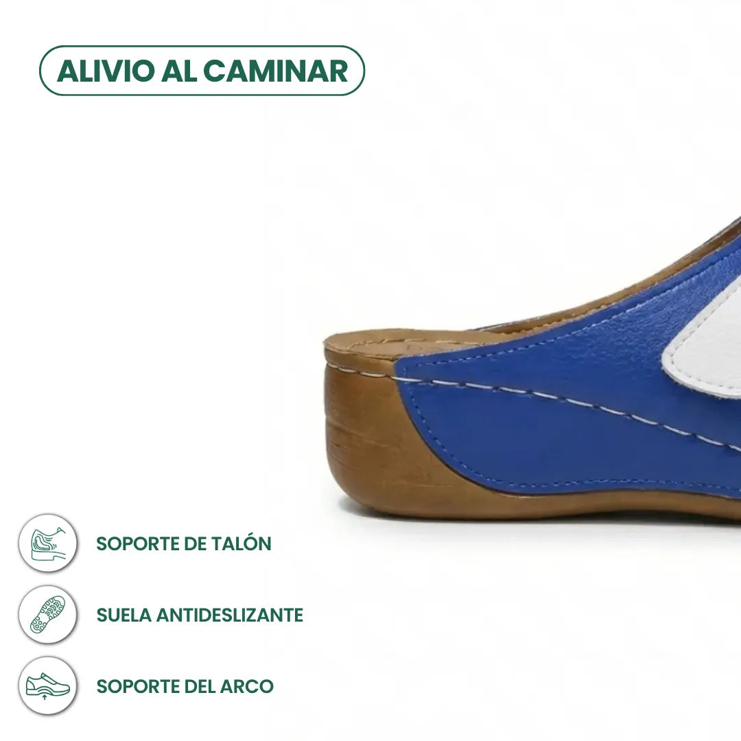 Sandalias ortopédicas de cuña para mujer con correa ajustable tipo mule