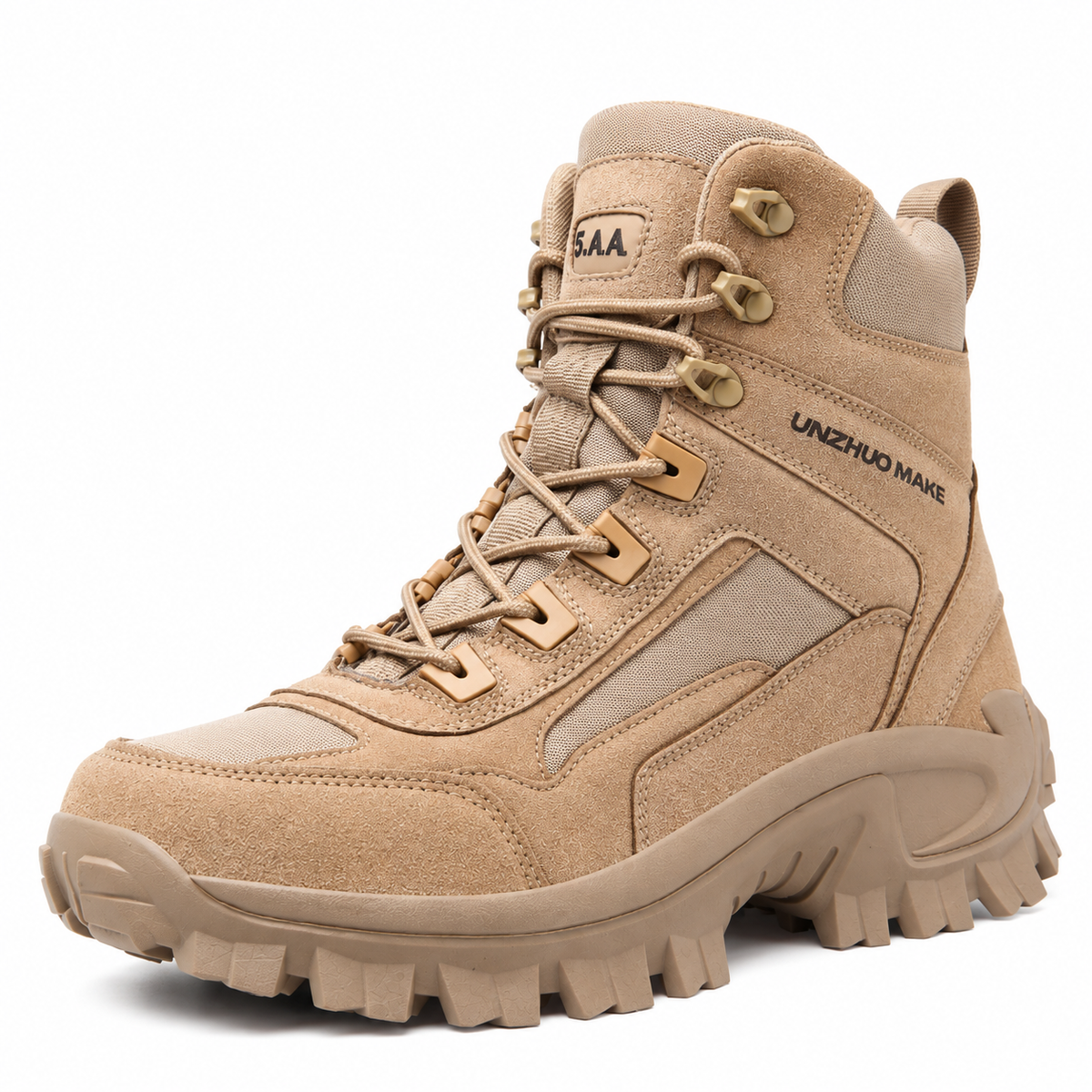 Bottes tactiques montantes confortables pour homme – semelle intérieure massante, rehaussante