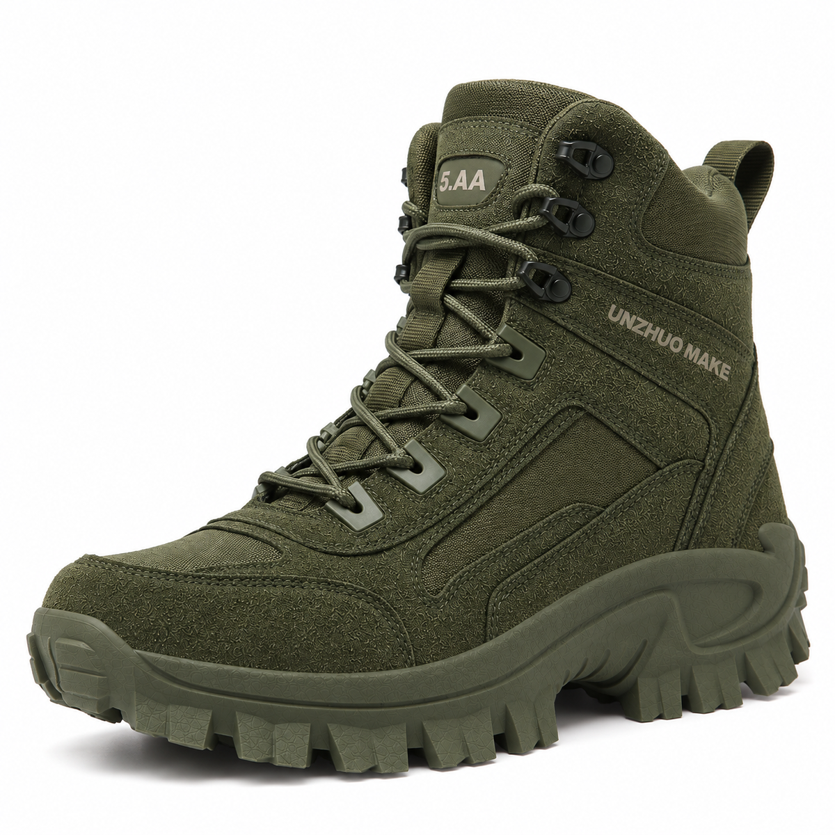 Bottes tactiques montantes confortables pour homme – semelle intérieure massante, rehaussante