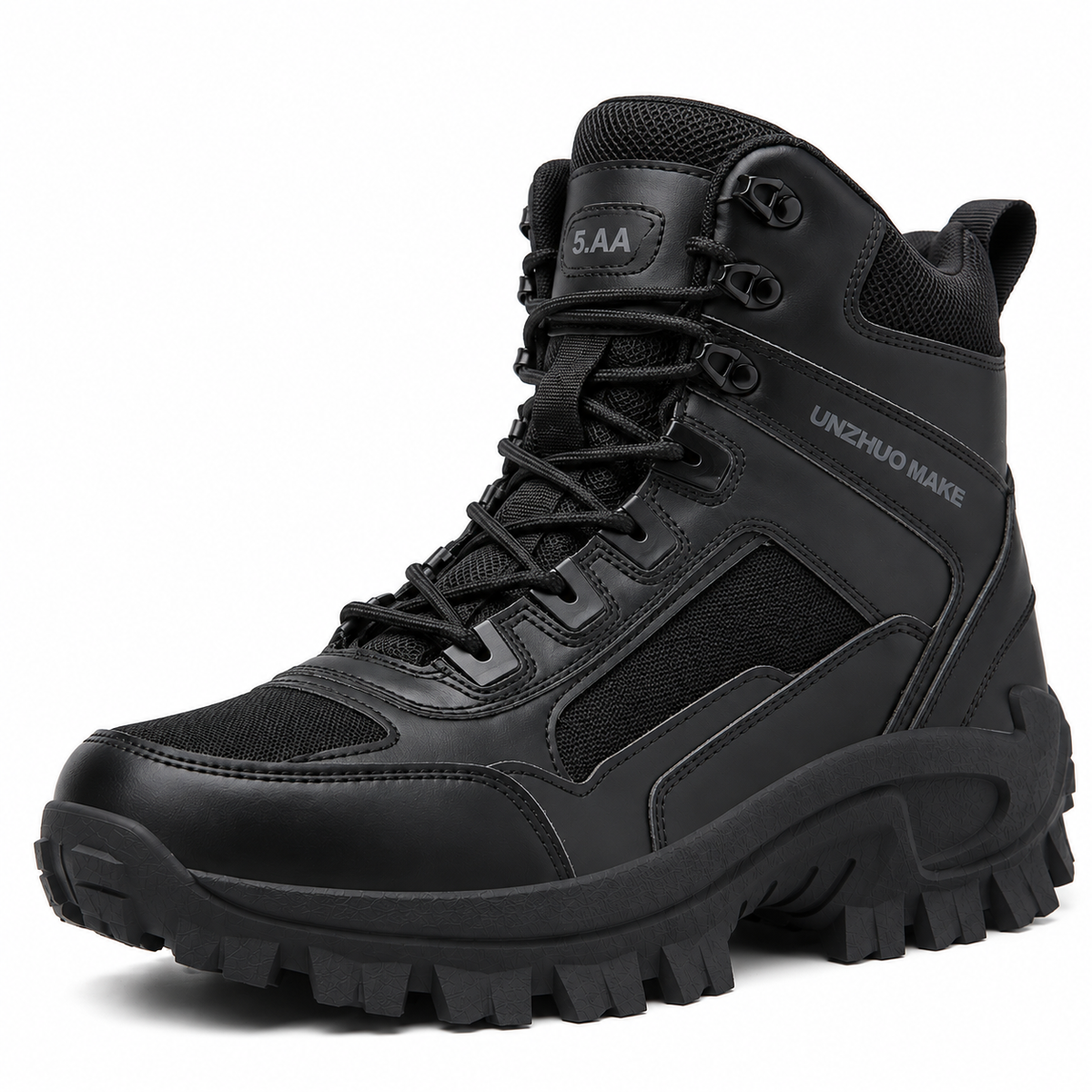 Bottes tactiques montantes confortables pour homme – semelle intérieure massante, rehaussante