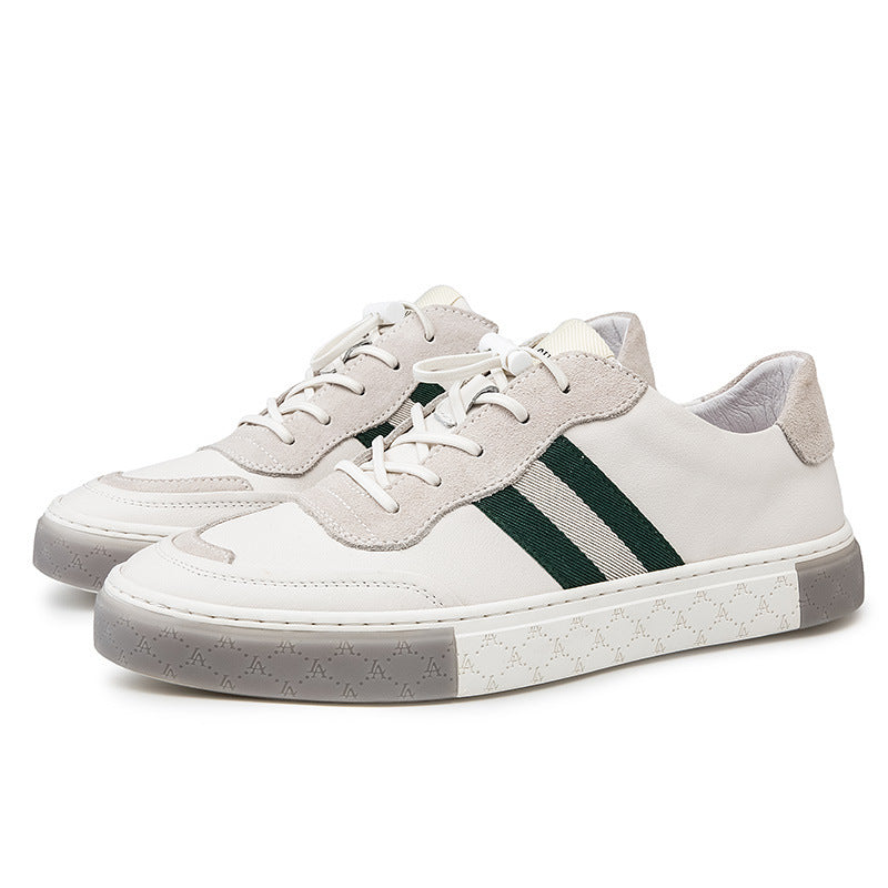 Mænds sneakers ægte koskind åndbare afslappede gåsko