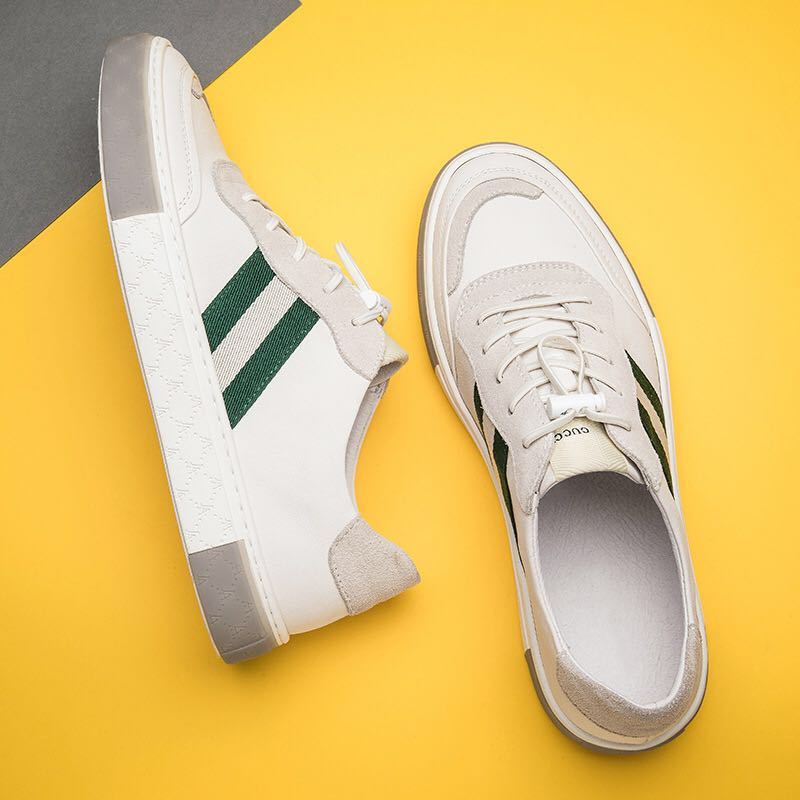 Mænds sneakers ægte koskind åndbare afslappede gåsko