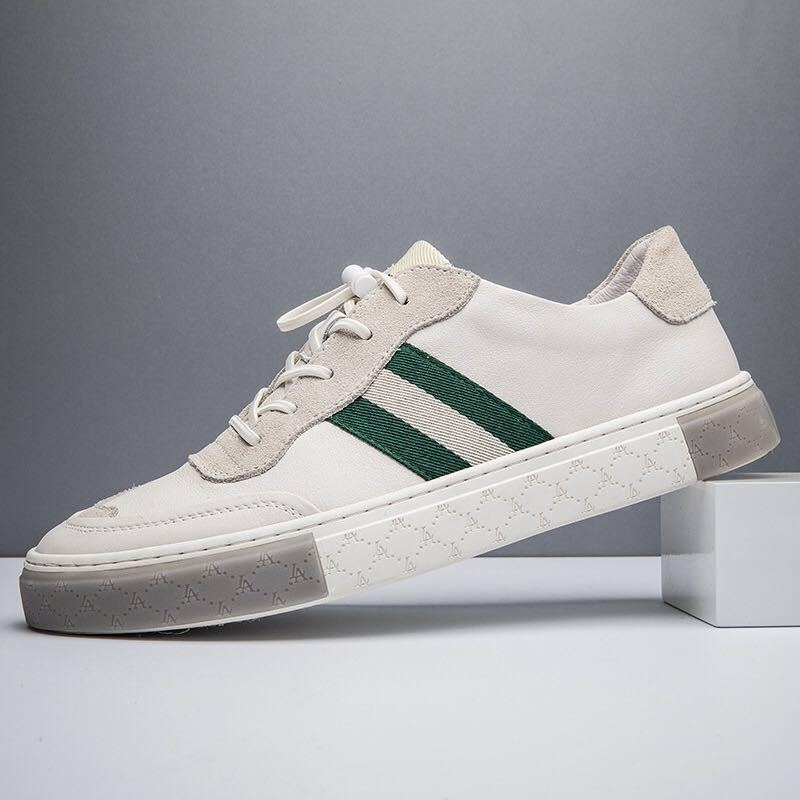 Mænds sneakers ægte koskind åndbare afslappede gåsko