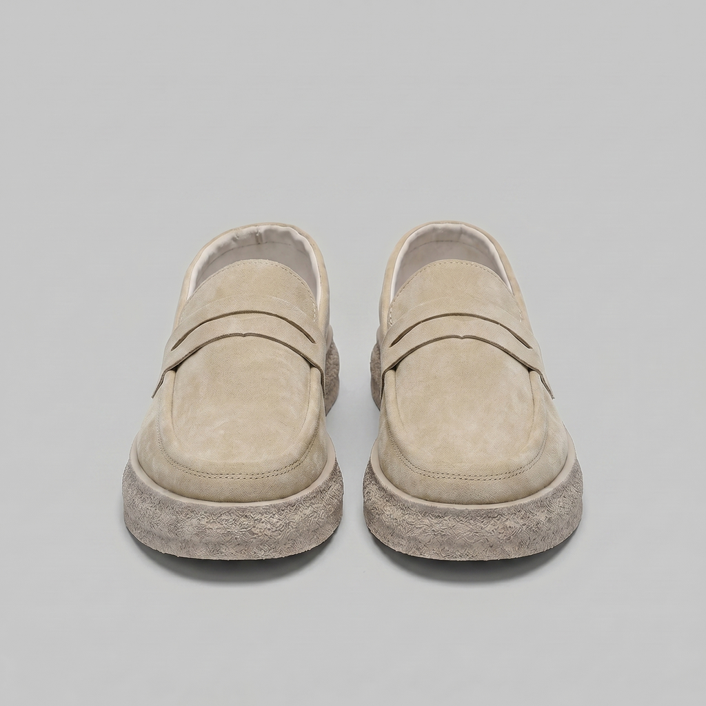 Men's Slip-On Loafers Comfortable Thick Sole Lightweight Shoes