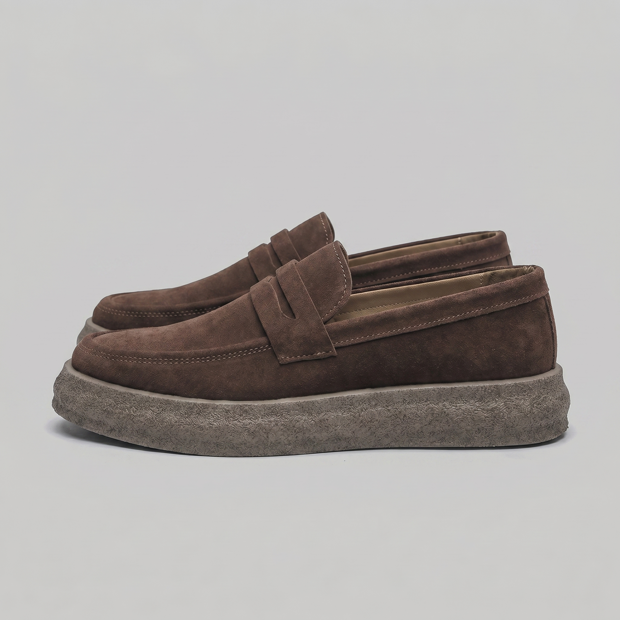 Men's Slip-On Loafers Comfortable Thick Sole Lightweight Shoes