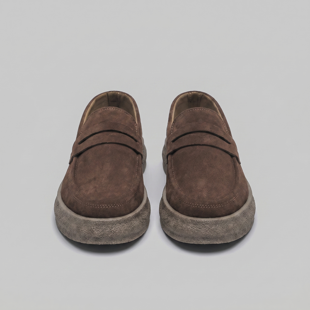Men's Slip-On Loafers Comfortable Thick Sole Lightweight Shoes
