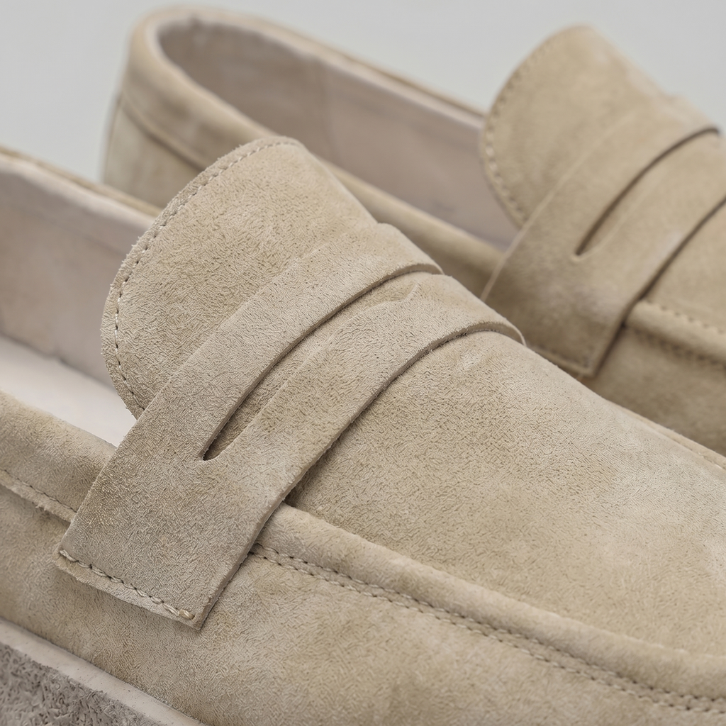 Men's Slip-On Loafers Comfortable Thick Sole Lightweight Shoes