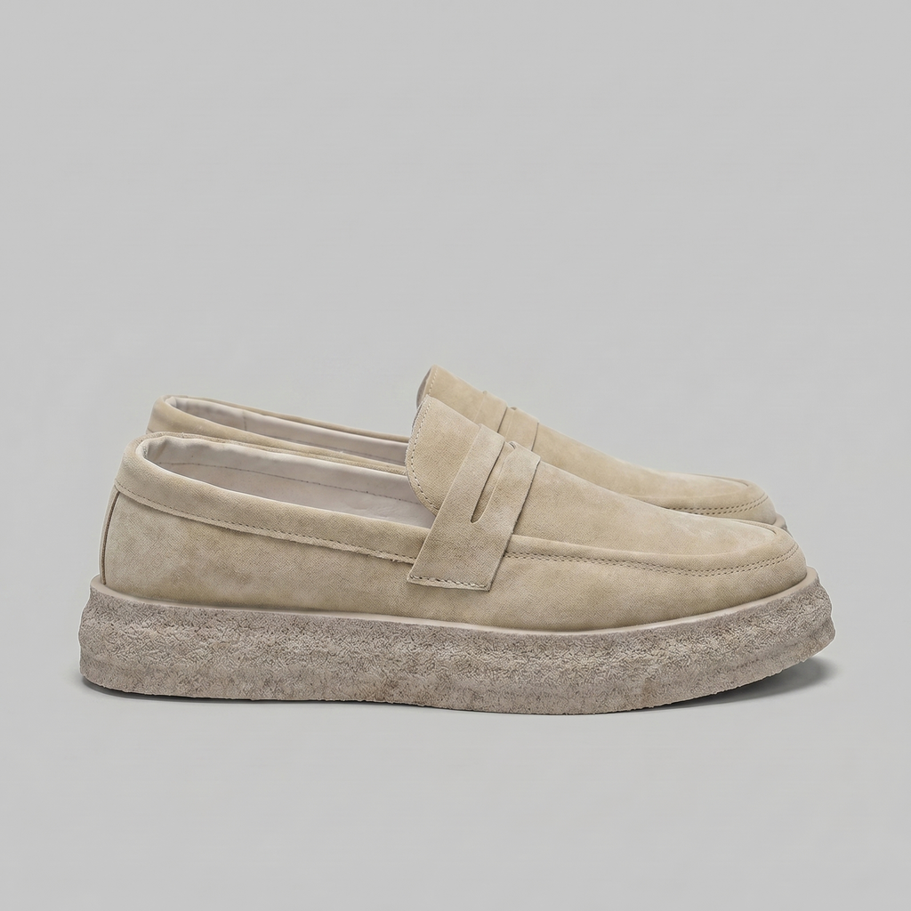 Men's Slip-On Loafers Comfortable Thick Sole Lightweight Shoes