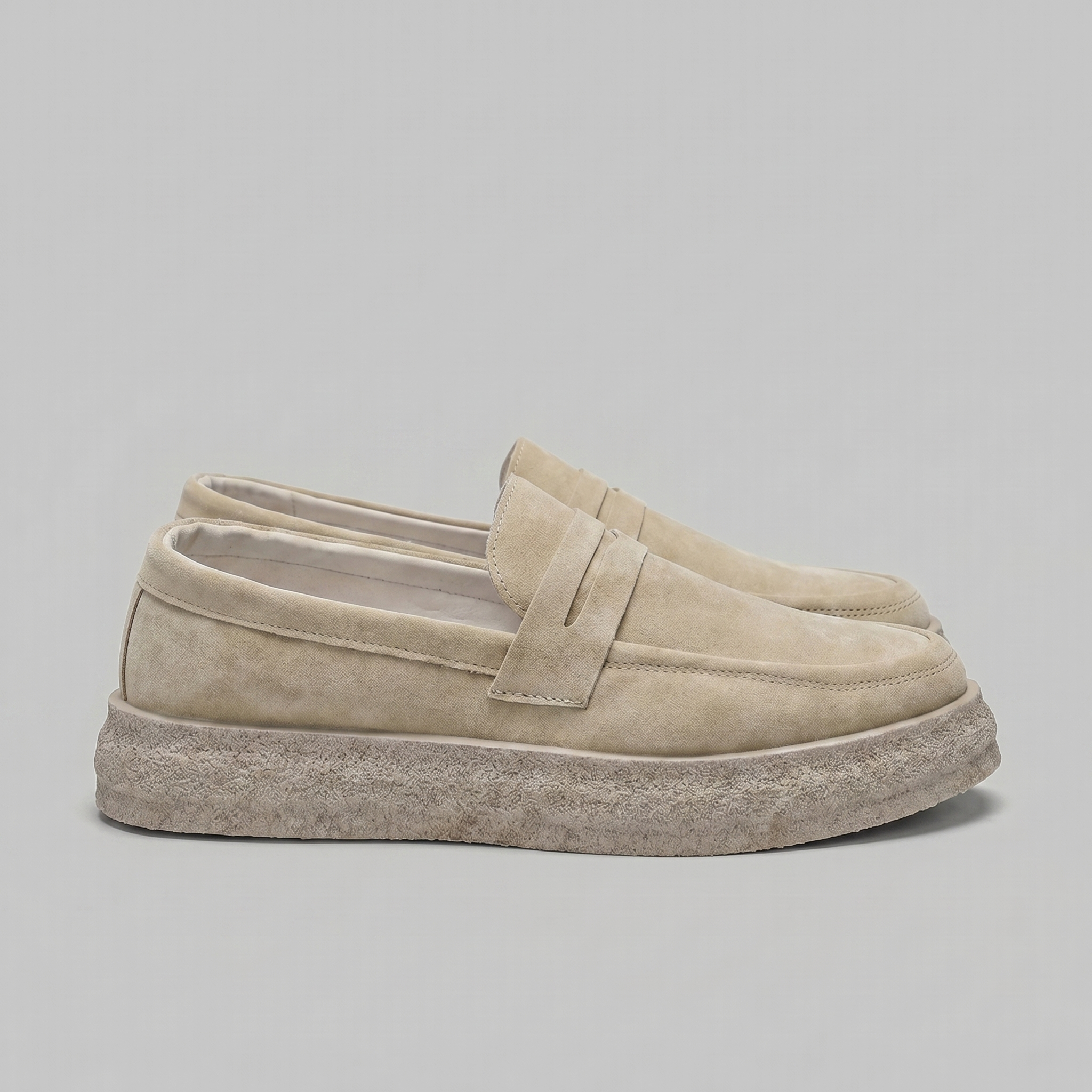 Men's Slip-On Loafers Comfortable Thick Sole Lightweight Shoes