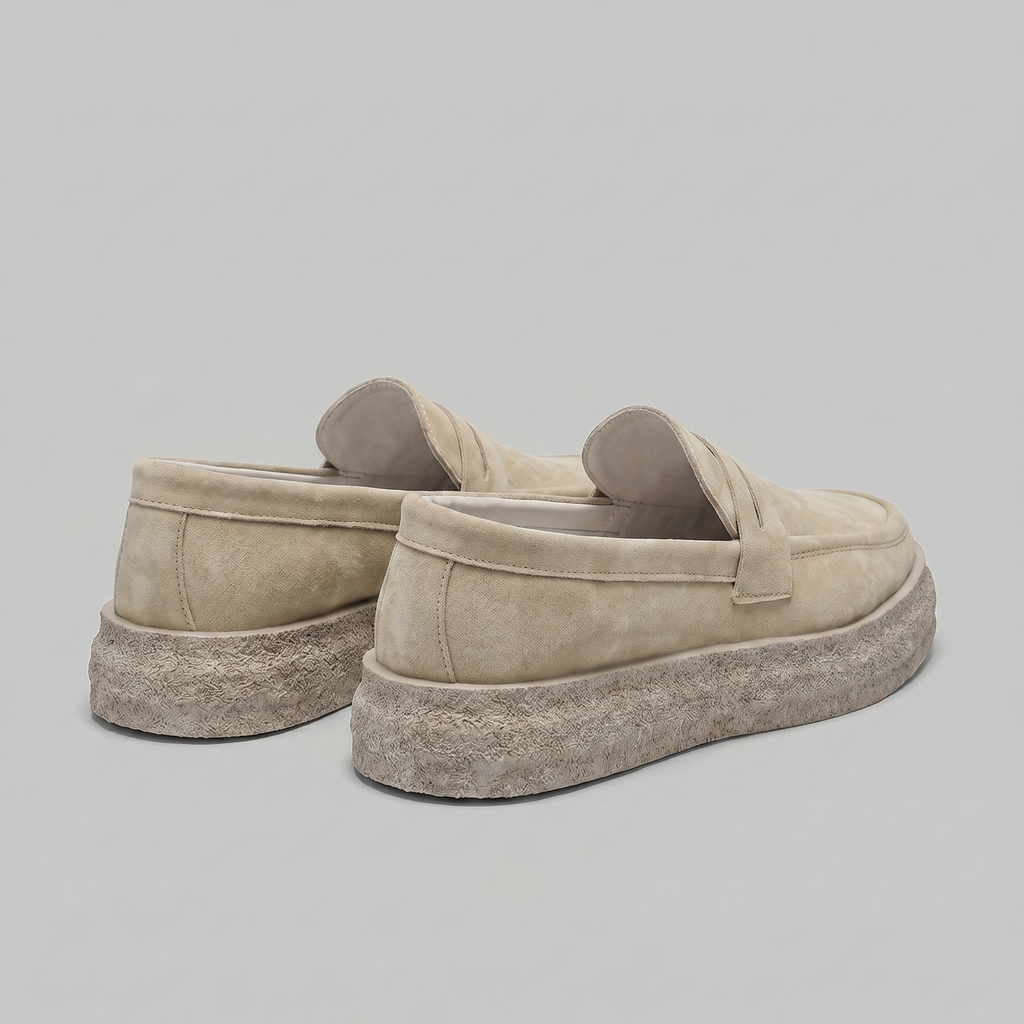 Men's Slip-On Loafers Comfortable Thick Sole Lightweight Shoes