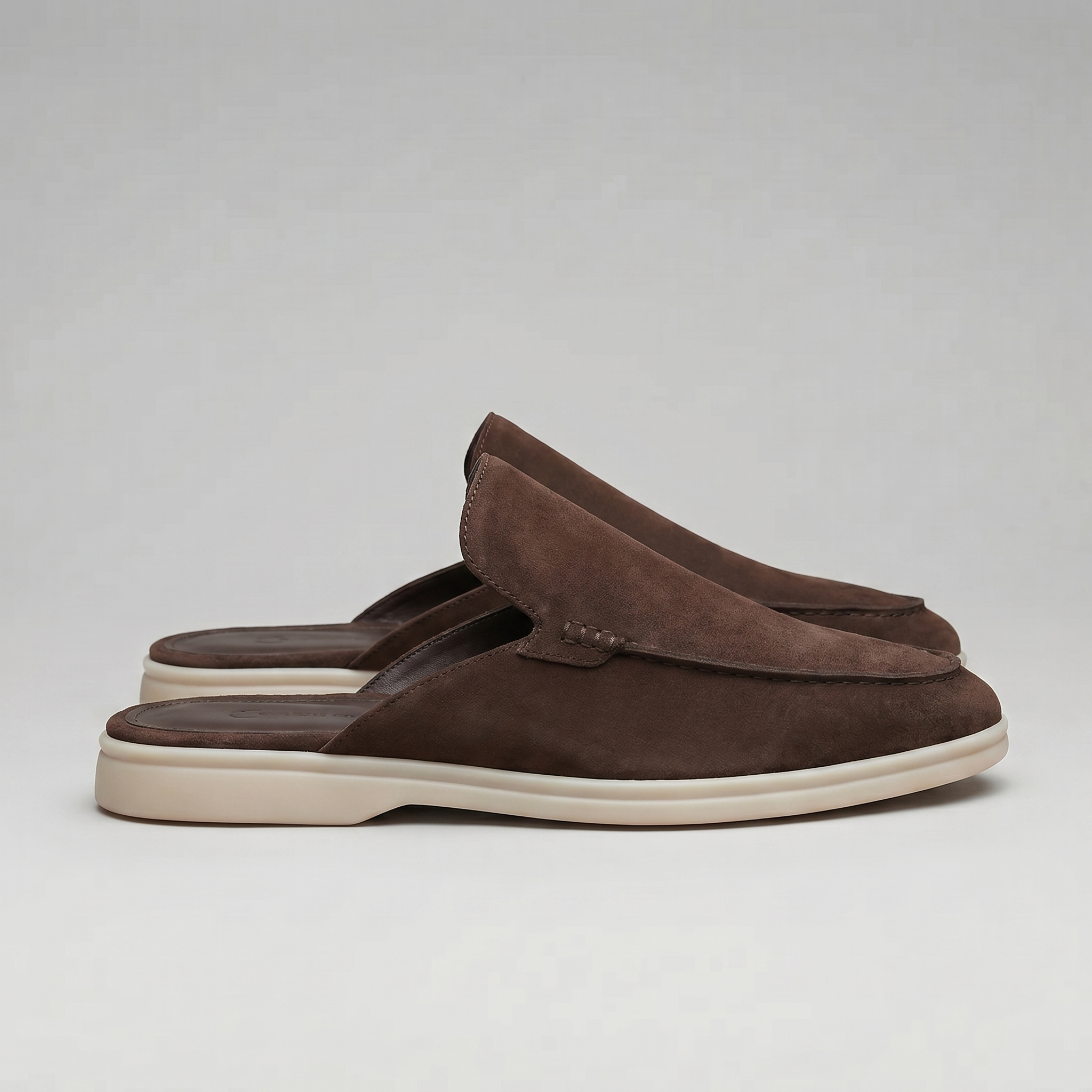 Men's Loafer Mules Suede Slip-On Backless Shoes