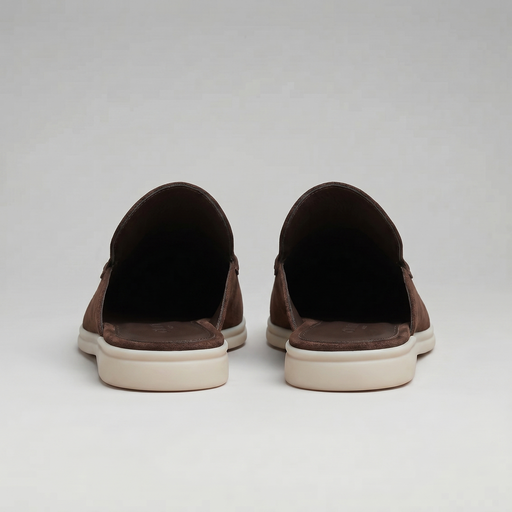 Men's Loafer Mules Suede Slip-On Backless Shoes