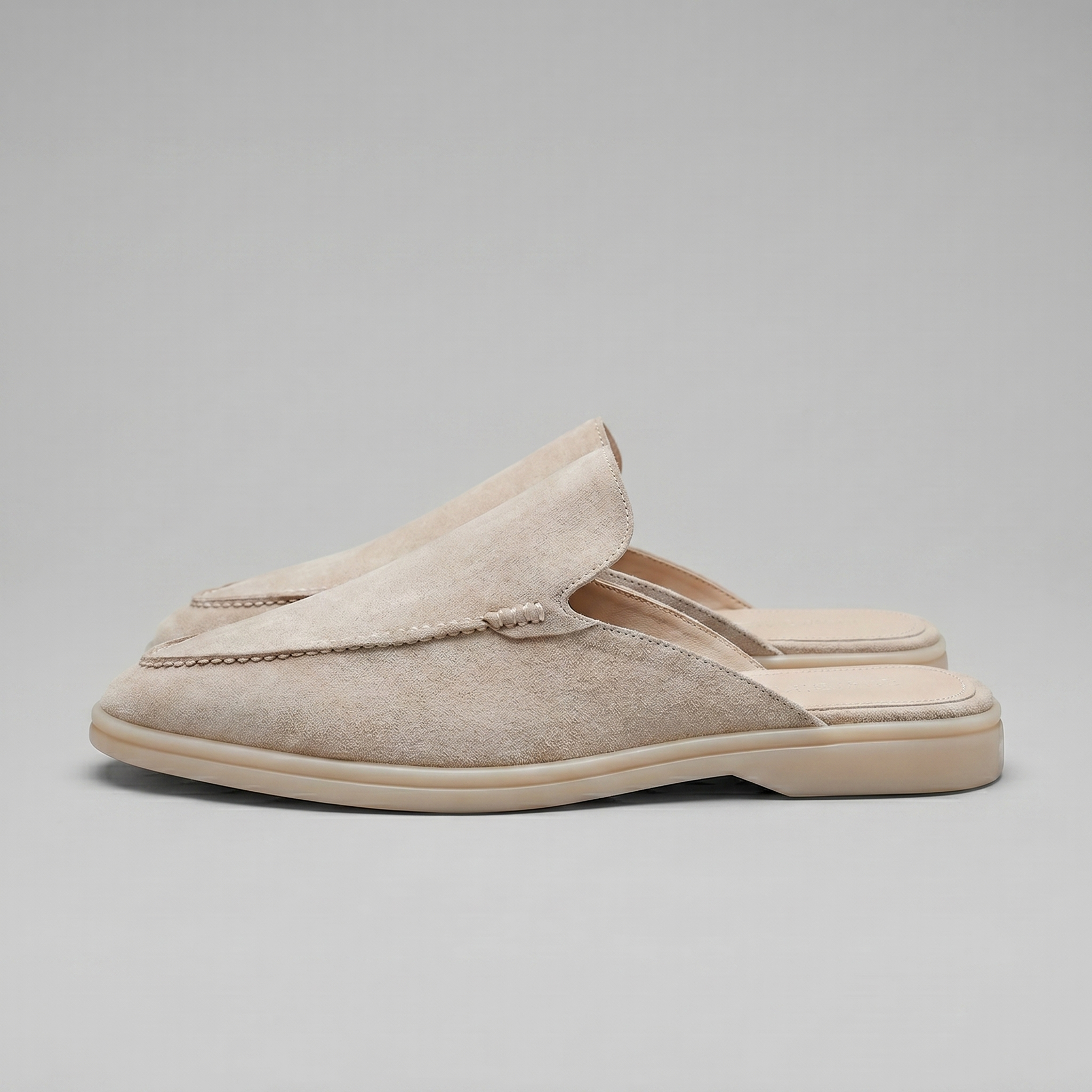 Men's Loafer Mules Suede Slip-On Backless Shoes
