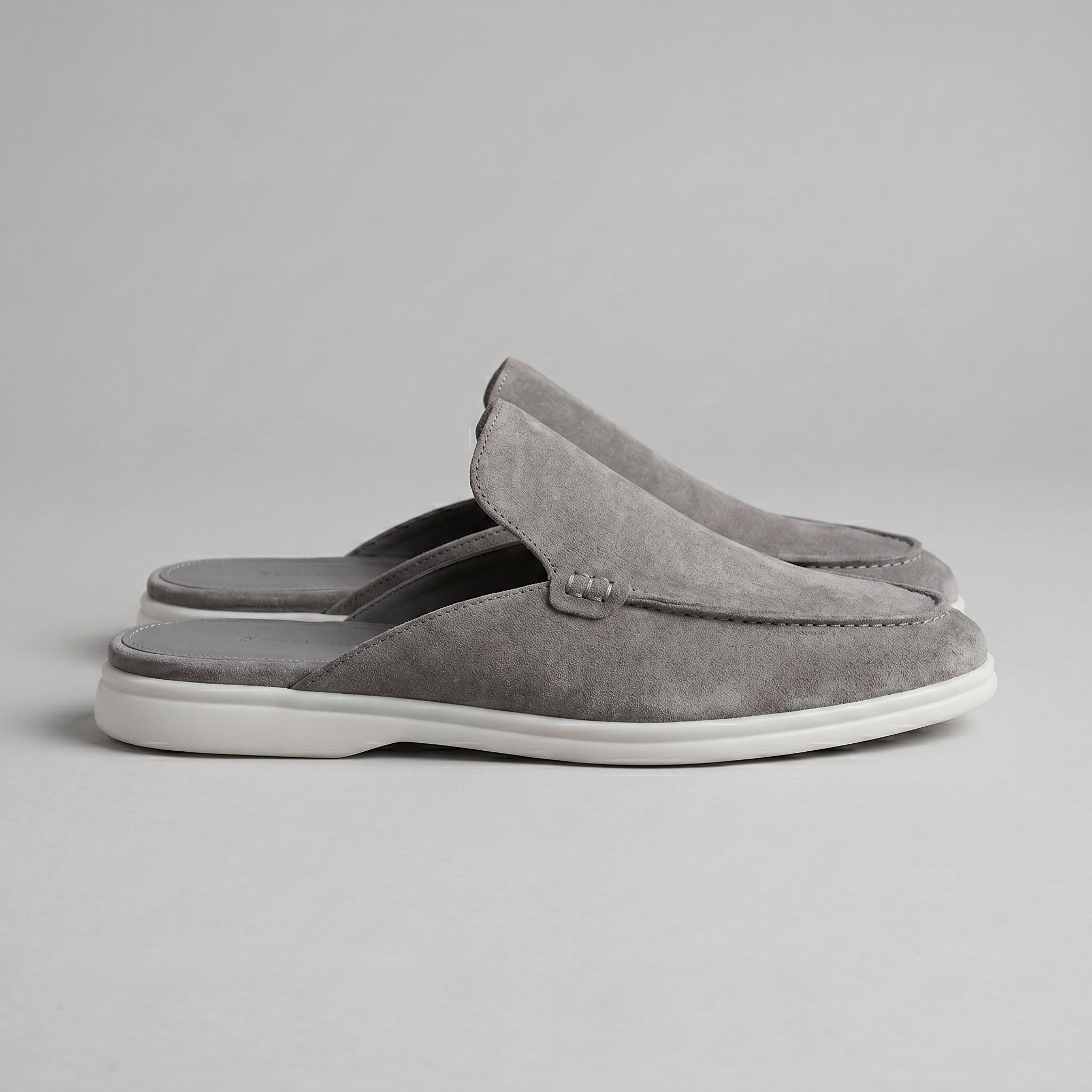 Men's Loafer Mules Suede Slip-On Backless Shoes