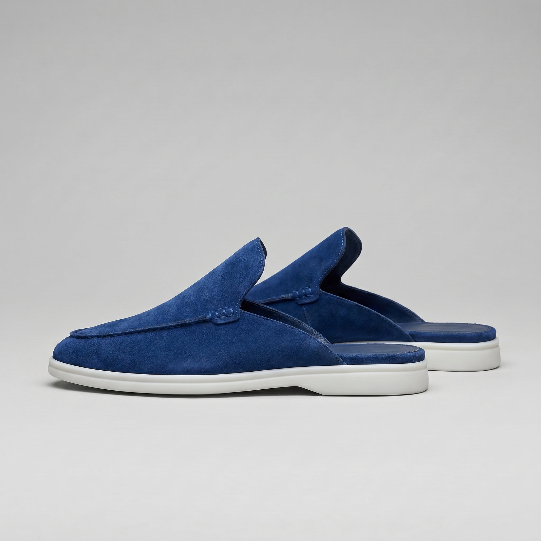 Men's Loafer Mules Suede Slip-On Backless Shoes
