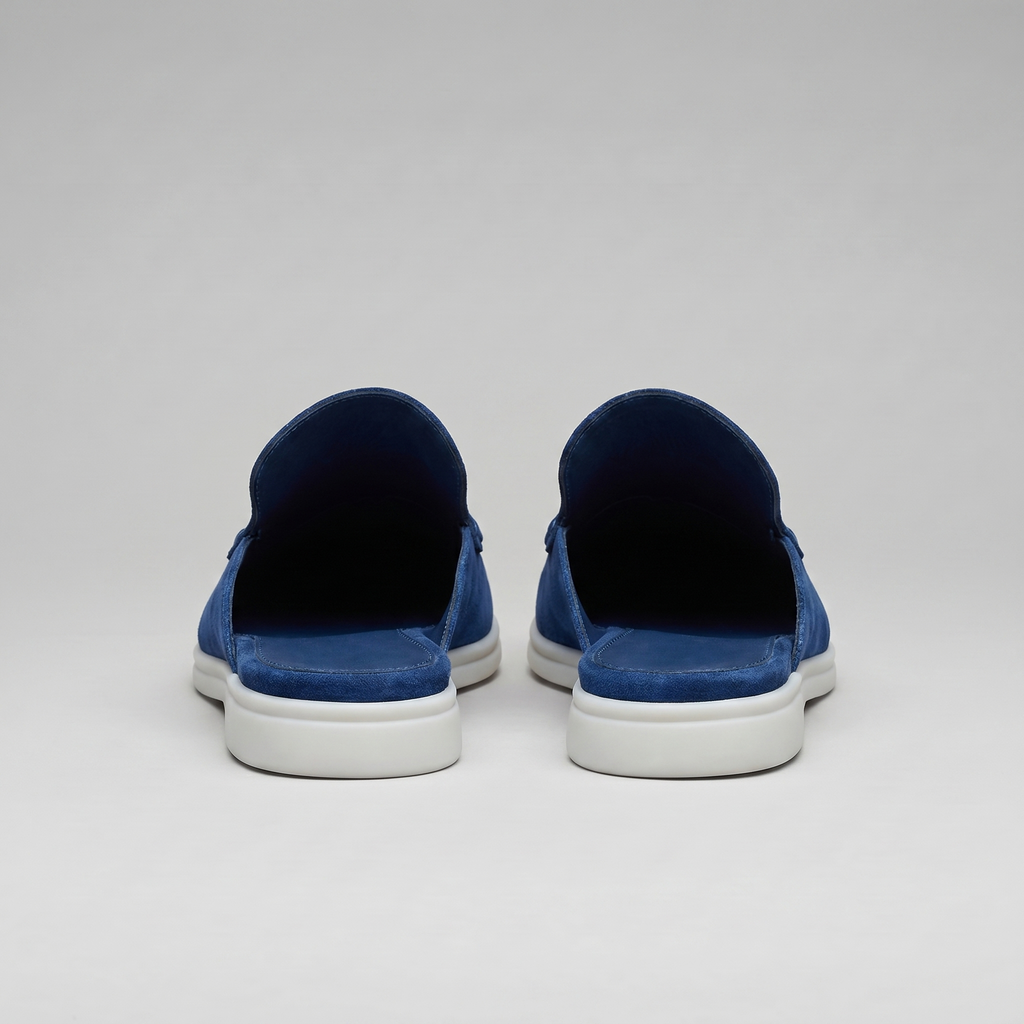 Men's Loafer Mules Suede Slip-On Backless Shoes