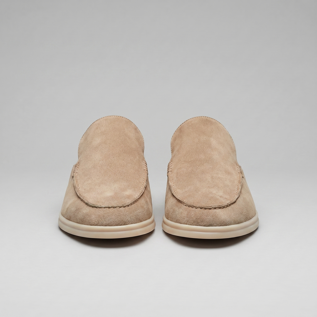 Men's Loafer Mules Suede Slip-On Backless Shoes