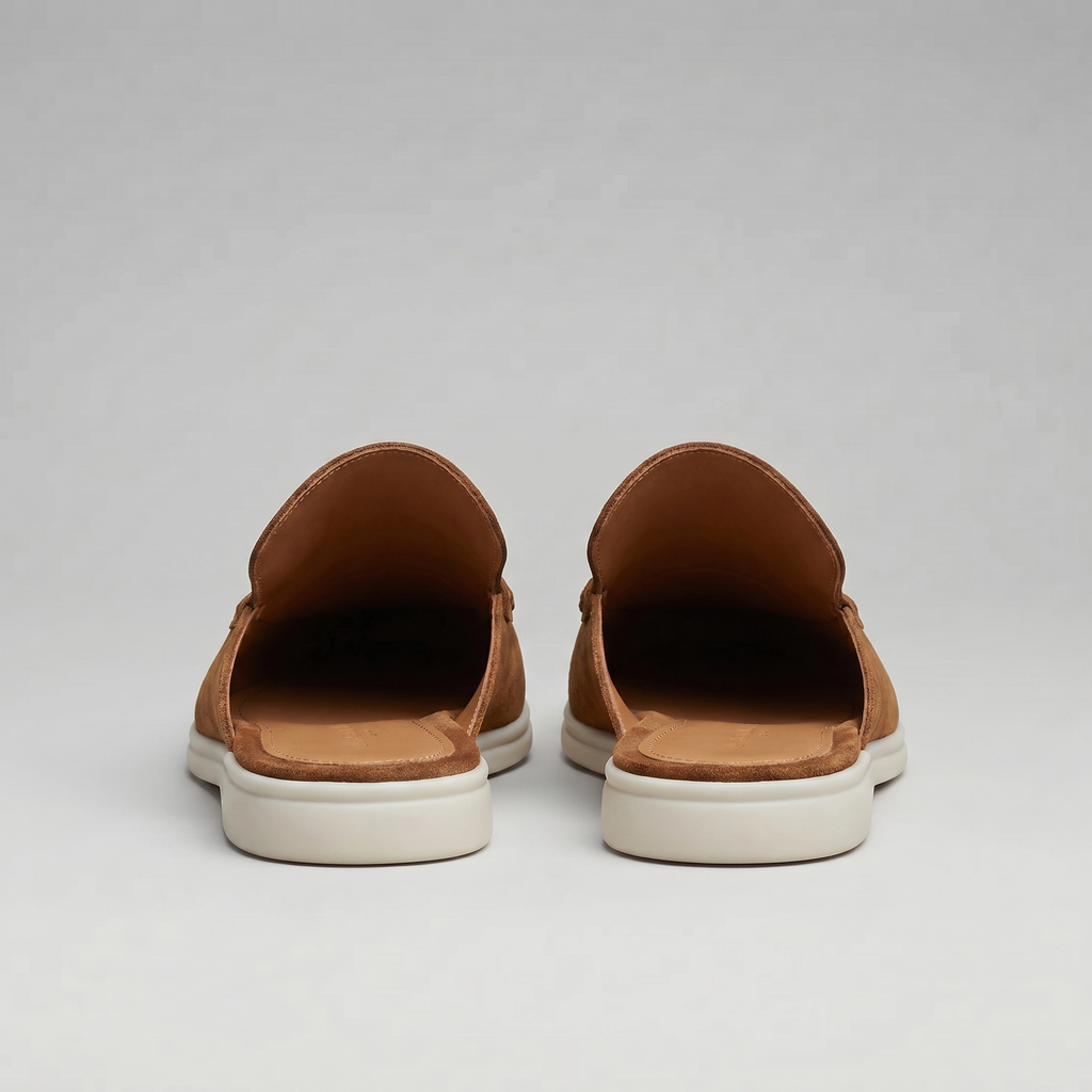 Men's Loafer Mules Suede Slip-On Backless Shoes