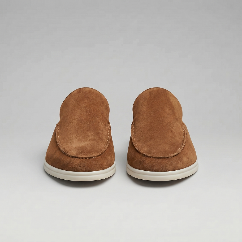 Men's Loafer Mules Suede Slip-On Backless Shoes
